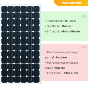 Panneaux photovoltaïques monocristallins 